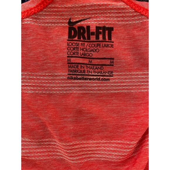 Nike Dri-Fit Women's M Orange Striped Lightweight Racerback Tank Top - Picture 8 of 9